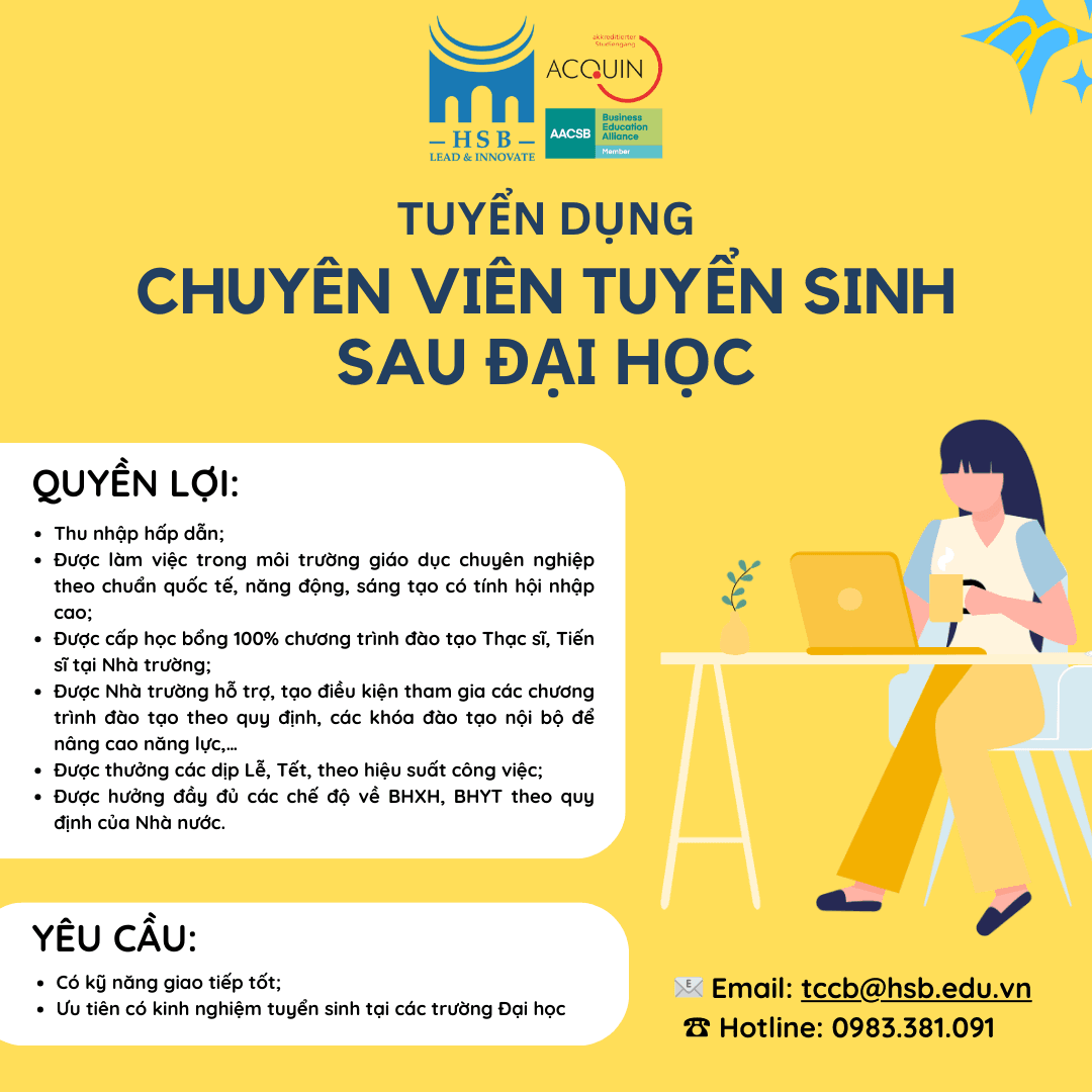 Tuyển dụng Chuyên viên tuyển sinh sau đại học